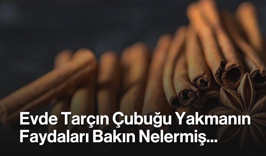 Evde Tarçın Çubuğu Yakmanın Faydaları Bakın Nelermiş...