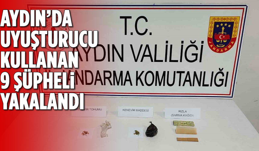 Aydın'da uyuşturucu kullanan 9 şüpheli yakalandı