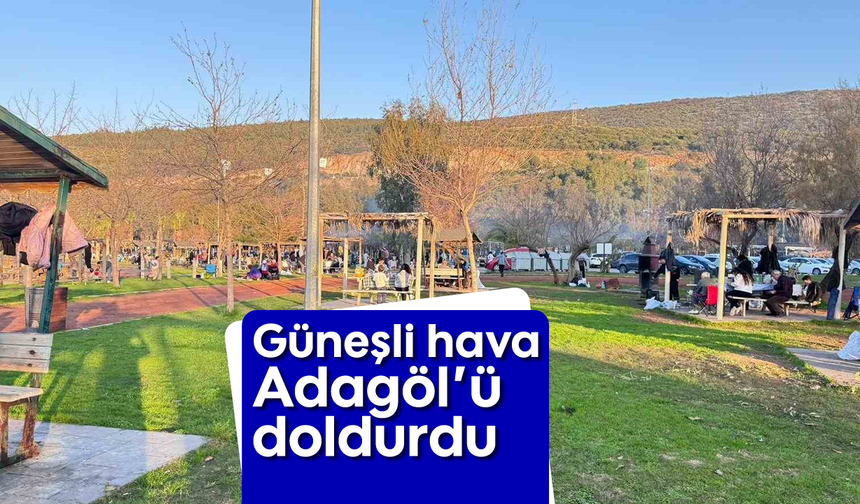 Güneşli hava Adagöl’ü doldurdu