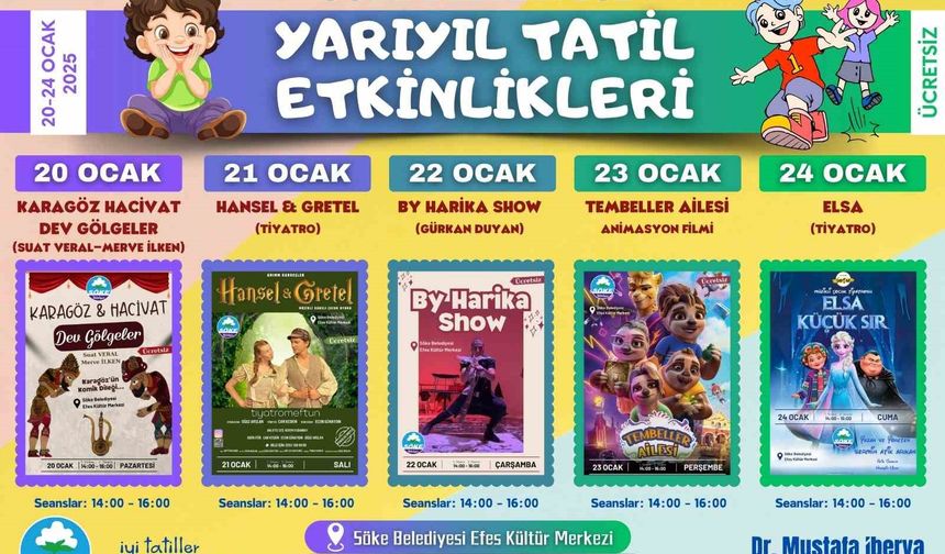 Söke’de çocuklar yarıyıl tatilinde etkinliklerle buluşacak