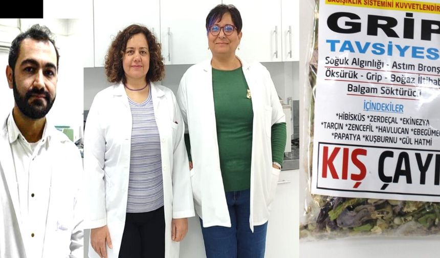 Aydın Adnan Menderes Üniversitesi Fen Fakültesi, Biyoloji Bölümü Öğretim Üyeleri Doç. Dr. Tülay Aşkın Çelik ve Doç. Dr. Özlem Sultan Aslantürk ile Mersin Üniversitesi Biyoloji Bölümü doktora öğrencisi Uzman Biyolog Muhyettin Şentürk'ün yürüttüğü ortak çalışma, Aydın merkezde faaliyet gösteren 15 farklı aktardan temin edilen 11 farklı kış çayı paket karışımını incelemeye aldı.