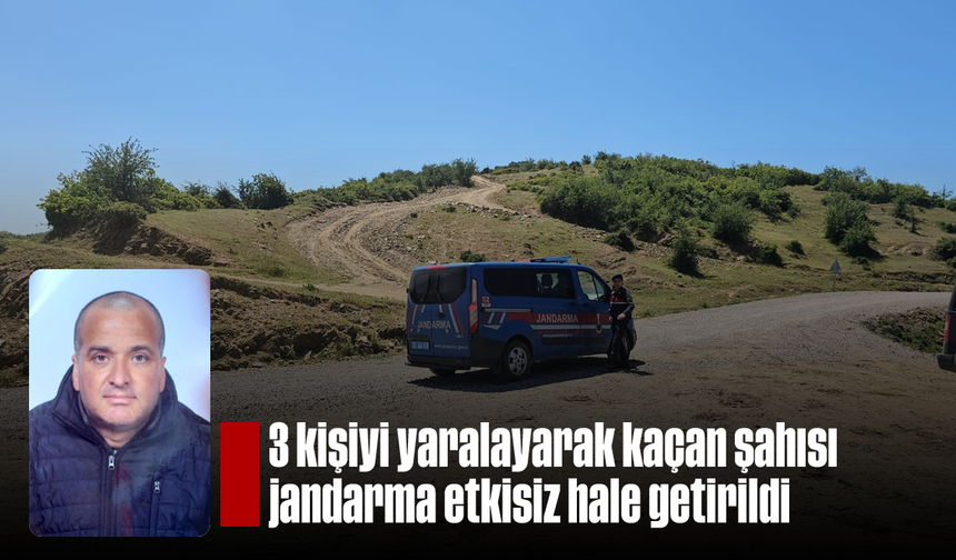 3 kişiyi yaralayarak kaçan şahıs jandarma tarafından etkisiz hale getirildi