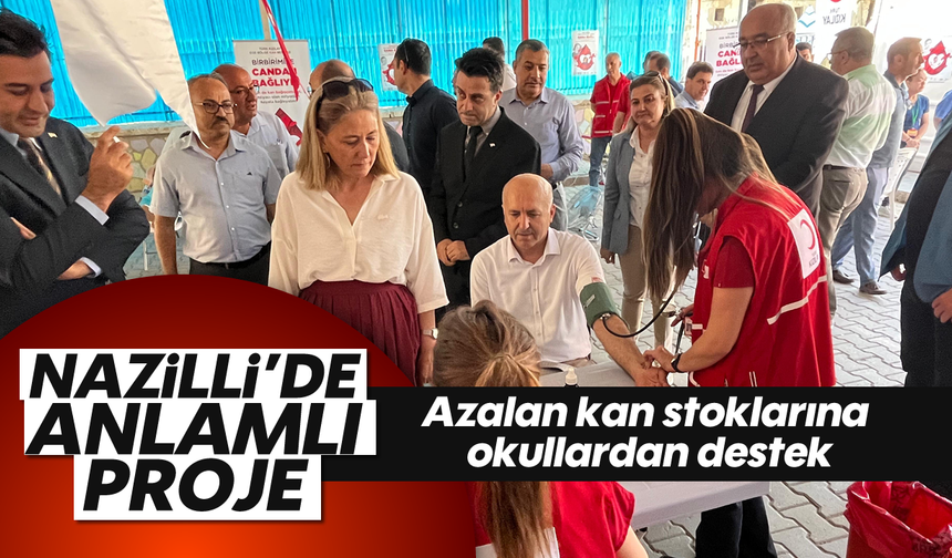 Nazilli'de anlamlı proje: Azalan kan stoklarına okullardan destek