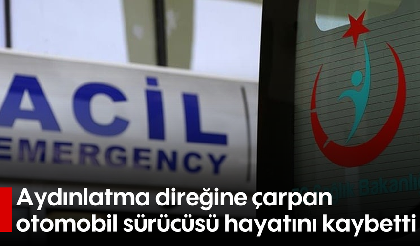 Aydınlatma direğine çarpan otomobil sürücüsü hayatını kaybetti