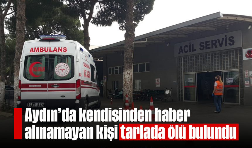 Aydın'da kendisinden haber alınamayan kişi tarlada ölü bulundu