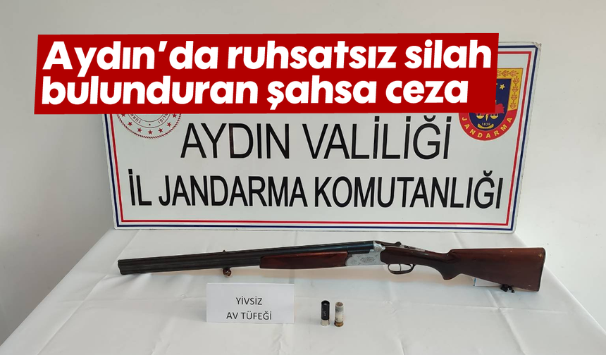 Aydın'da ruhsatsız silah bulunduran şahsa ceza