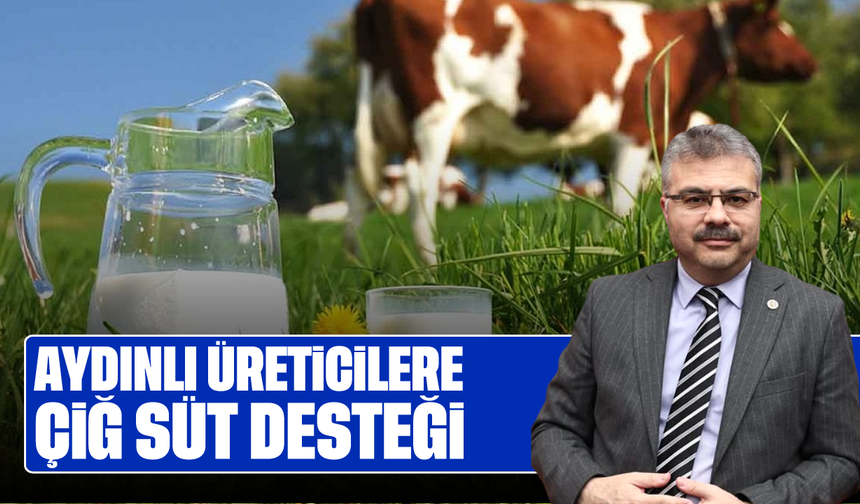 Aydınlı üreticilere çiğ süt desteği