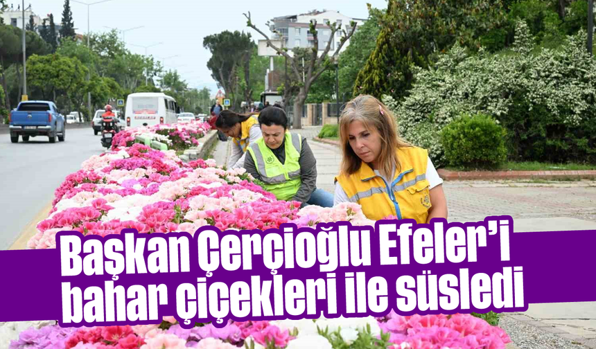 Başkan Çerçioğlu Efeler’i bahar çiçekleri ile süsledi