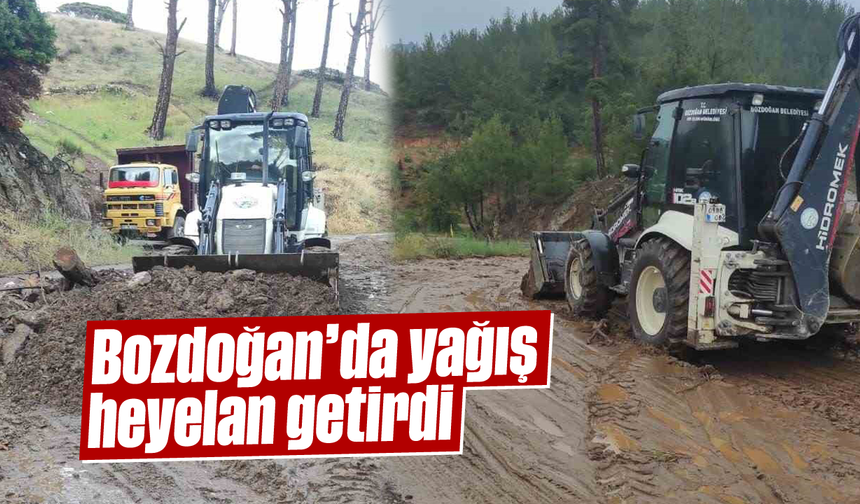 Bozdoğan’da yağış heyelan getirdi