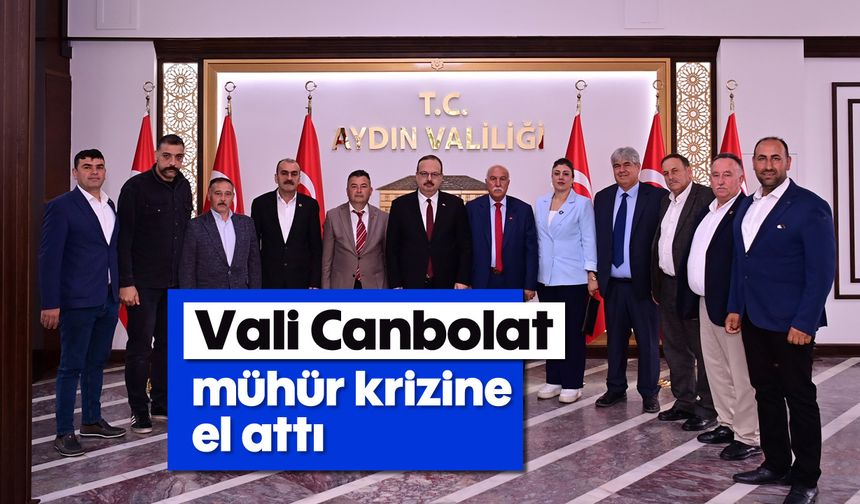 Vali Canbolat, mühür krizine el attı