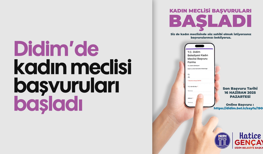 Didim'de kadın meclisi başvuruları başladı