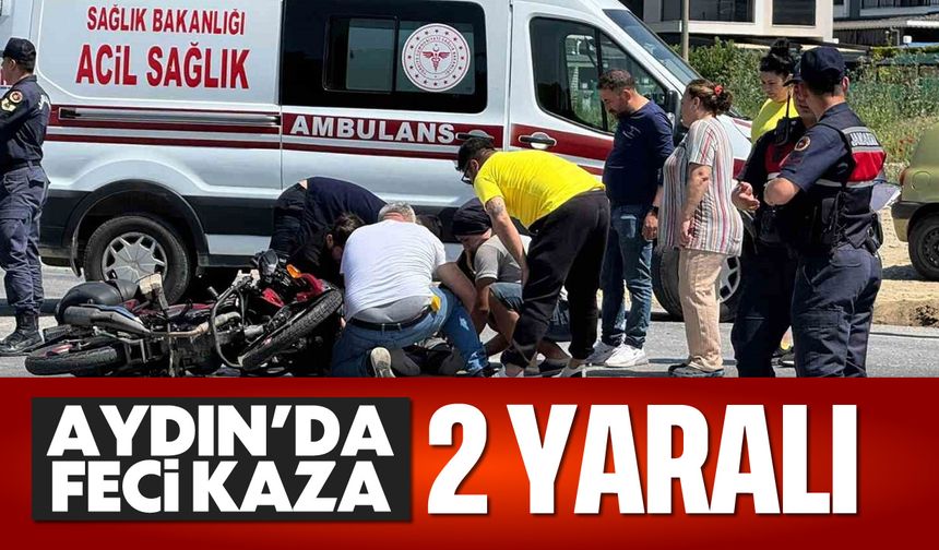 Aydın'da iki motosiklet çarpıştı; 2 yaralı