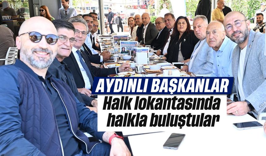 Halk lokantasında, halkla buluştular