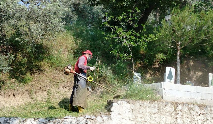 Efeler Belediyesi’nden mezarlıklarda titiz bakım çalışması