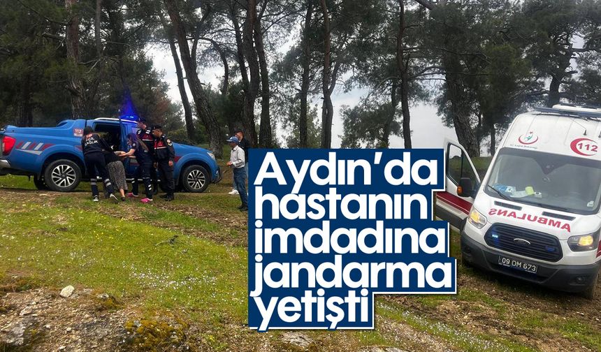Aydın’da hastanın imdadına jandarma yetişti