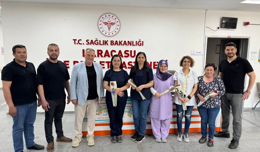 Karacasu'da hemşireler ve eczacılar unutulmadı