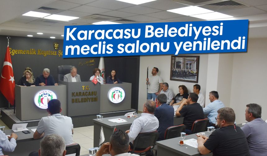 Karacasu Belediyesi meclis salonu yenilendi