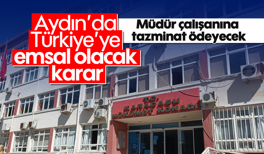 Aydın'da Türkiye'ye emsal olacak karar: Müdür çalışanına tazminat ödeyecek