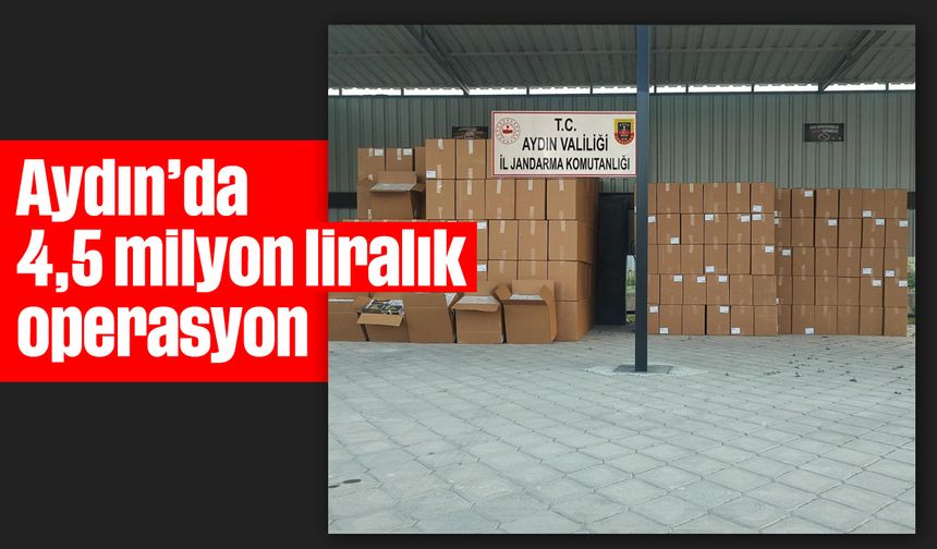 Aydın'da 4,5 milyon liralık operasyon