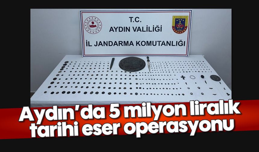 Aydın'da 5 milyon liralık tarihi eser operasyonu
