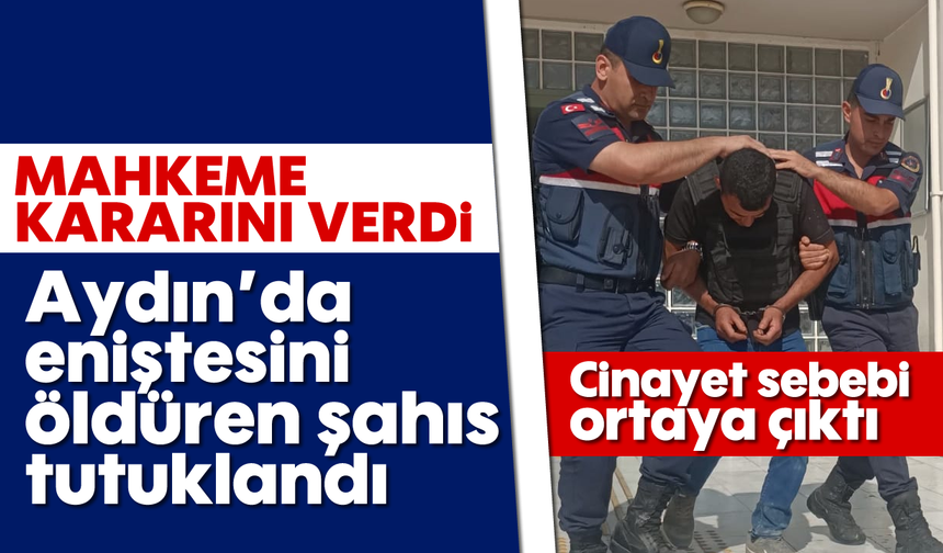 Mahkeme kararını verdi: Aydın'da eniştesini öldüren şahıs tutuklandı