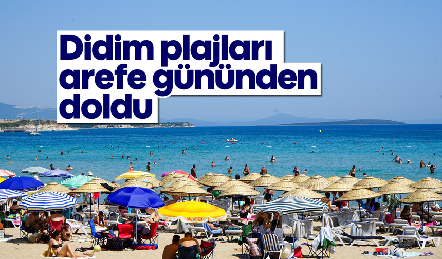 Didim plajları arefe gününden doldu