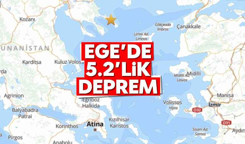 Ege'de 5.2'lik deprem: Aydın'da da hissedildi
