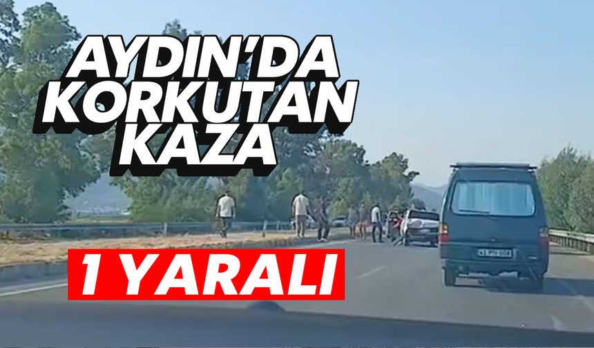 Aydın'da korkutan kaza; 1 yaralı