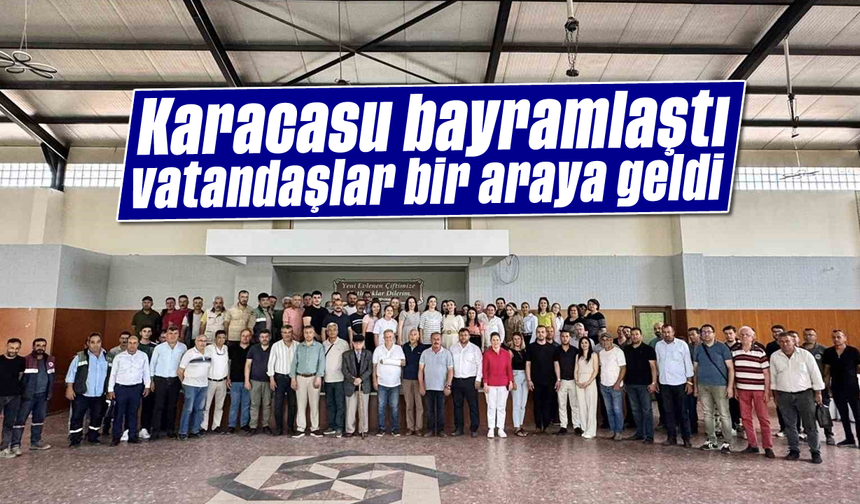 Karacasu bayramlaştı, vatandaşlar bir araya geldi