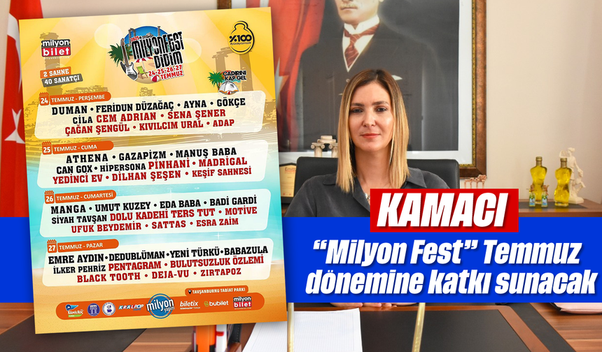 Kamacı; “Milyon Fest” Temmuz dönemine katkı sunacak