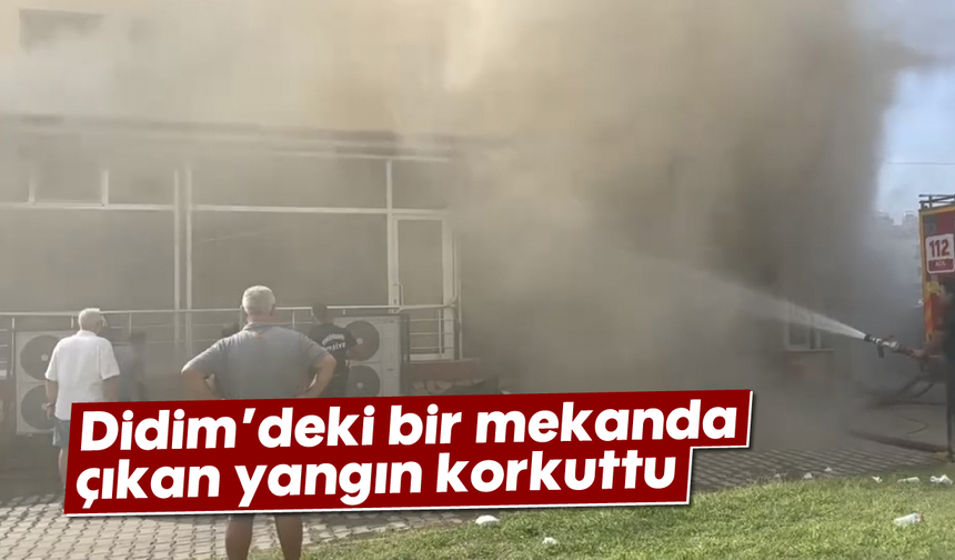Didim'deki bir mekanda çıkan yangın korkuttu