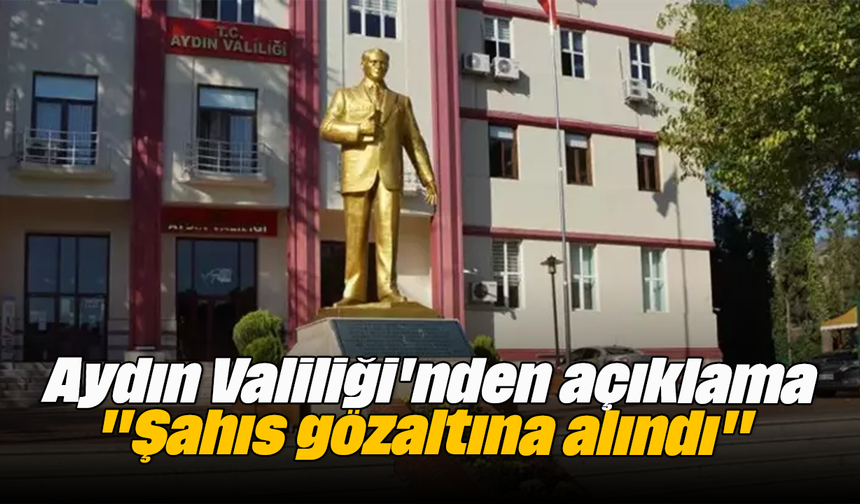 Aydın Valiliği'nden açıklama: "Şahıs gözaltına alındı"