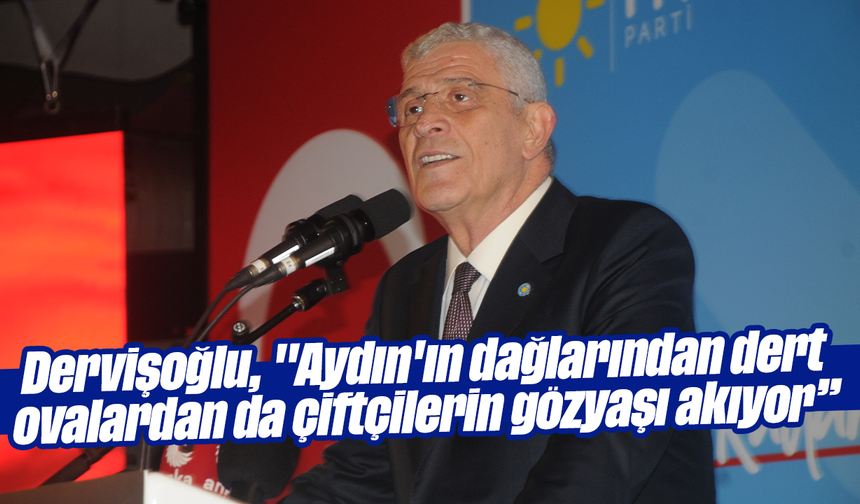 Dervişoğlu, "Aydın'ın dağlarından dert, ovalardan da çiftçilerin gözyaşı akıyor.”