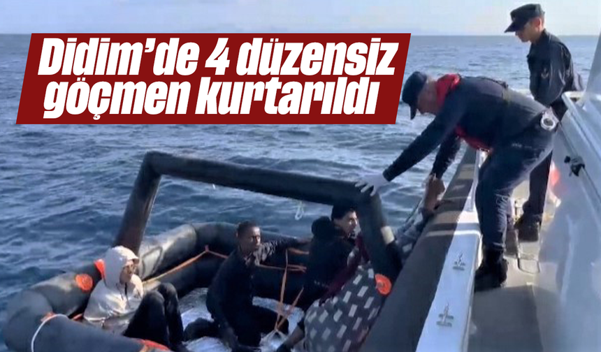 Didim’de 4 düzensiz göçmen kurtarıldı