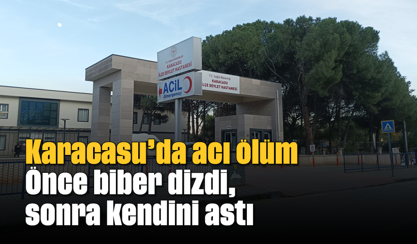 Karacasu'da acı ölüm: Önce biber dizdi, sonra kendini astı