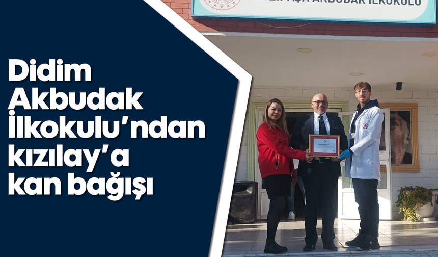 Didim Akbudak İlkokulu'ndan kızılay'a kan bağışı
