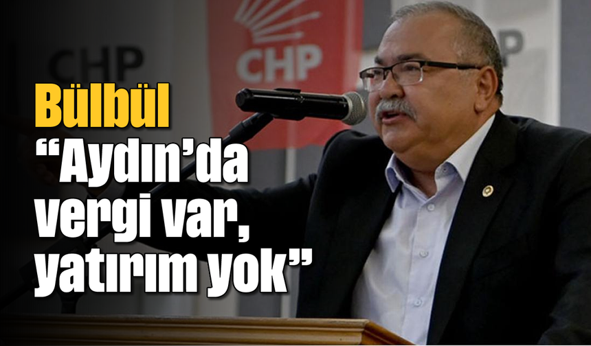 Bülbül, “Aydın’da vergi var, yatırım yok”