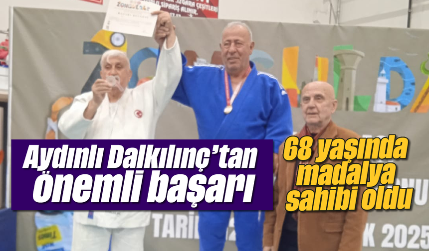 Aydınlı Dalkılınç'tan önemli başarı: 68 yaşında madalya sahibi oldu