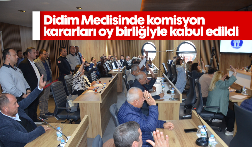 Didim Meclisinde komisyon kararları oy birliğiyle kabul edildi