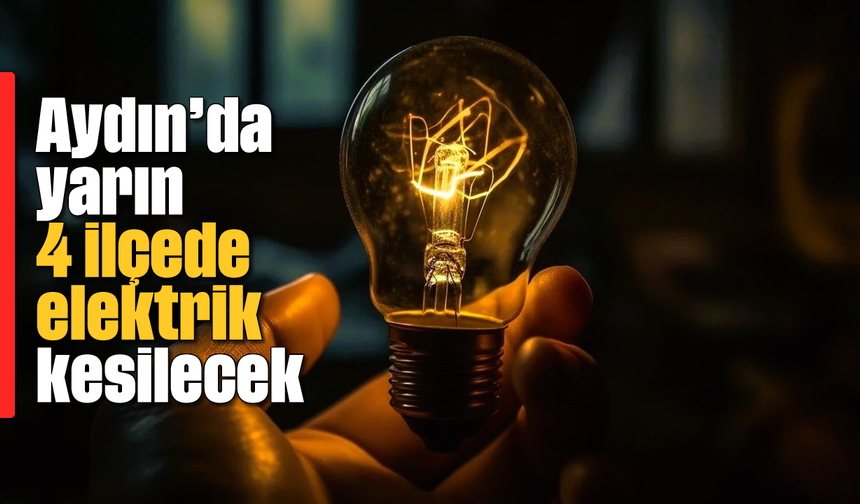 Aydın'da yarın 4 ilçede elektrik kesilecek