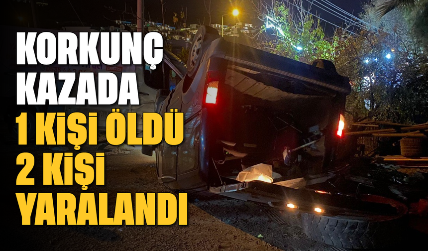 Korkunç kazada 1 kişi öldü, 2 kişi yaralandı