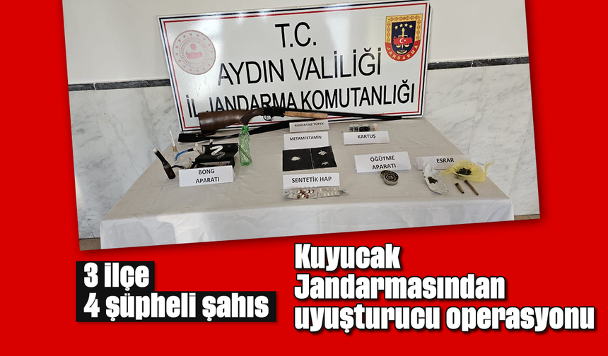 Kuyucak Jandarmasından uyuşturucu operasyonu
