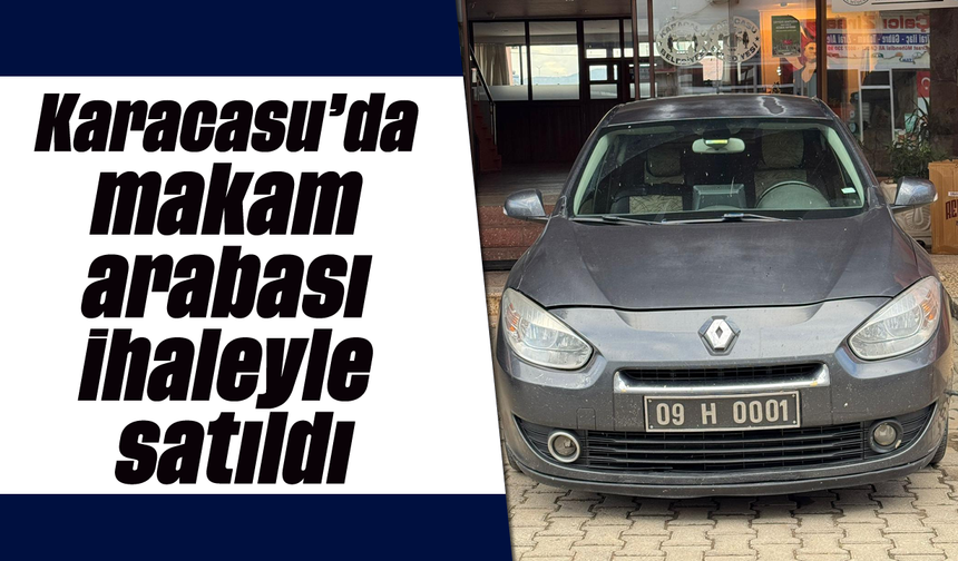 Karacasu'da makam arabası ihaleyle satıldı