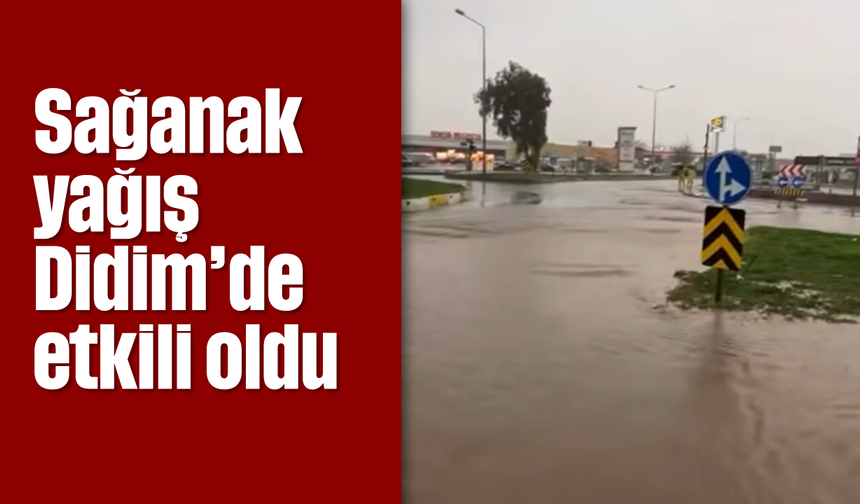 Sağanak yağış, Didim'de etkili oldu