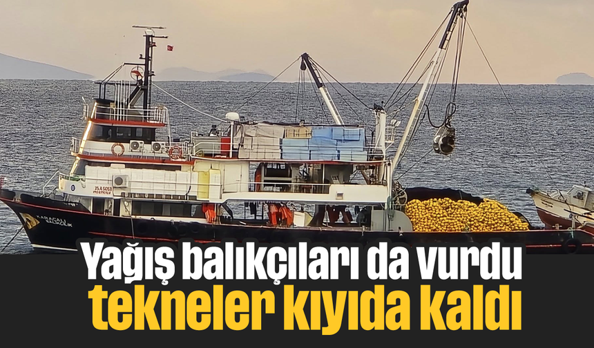 Yağış balıkçıları da vurdu; tekneler kıyıda kaldı