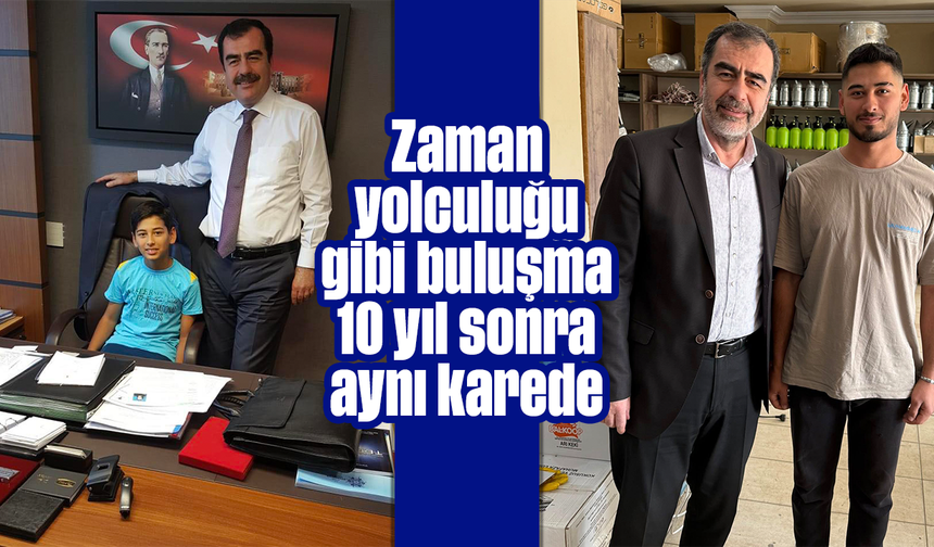 Zaman yolculuğu gibi buluşma: 10 yıl sonra aynı karede