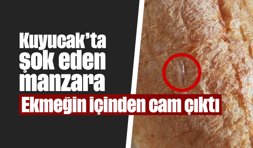 Kuyucak’ta şok eden manzara: Ekmeğin içinden cam çıktı