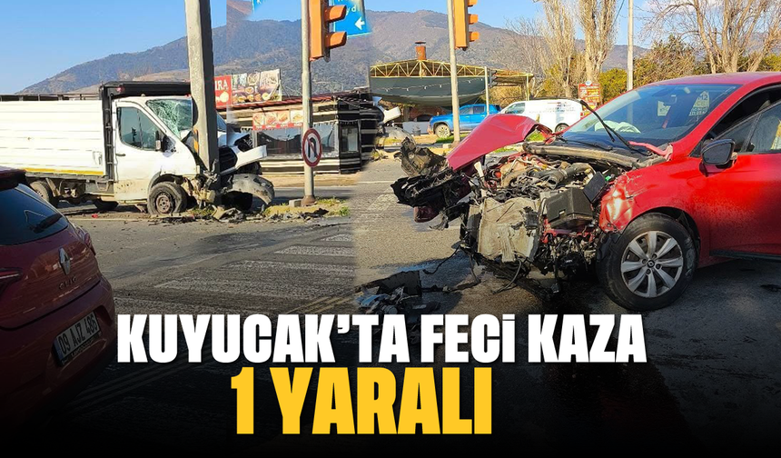 Kuyucak'ta kaza; 1 yaralı