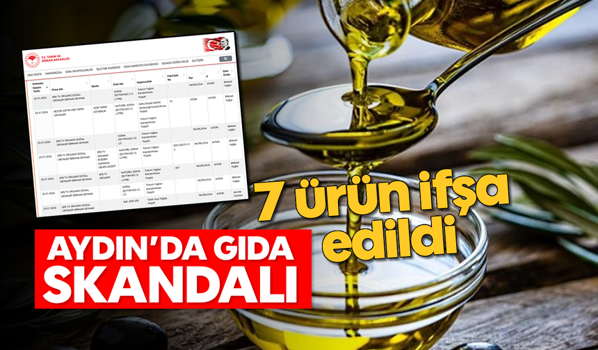 Aydın’da gıda skandalı: 7 ürün ifşa edildi