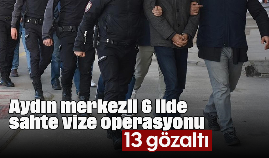 Aydın merkezli 6 ilde sahte vize operasyonu: 13 gözaltı